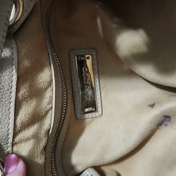 Jimmy Choo - Taupe Leather "Ramona" Shoulder Satchel - Picture 15 of 15